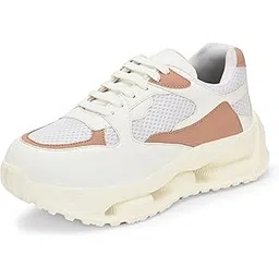 centrino Women Sneaker | Cushioned Insole for Comfort | Stylish Lace-Up Design | Perfect for Casual Outfit for Girls (9249) image 1