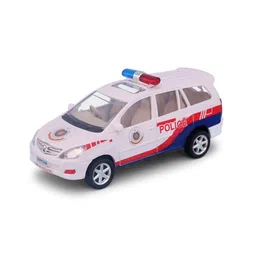 Centy Innova Police Plastic Pull Back Car - White-picture-31