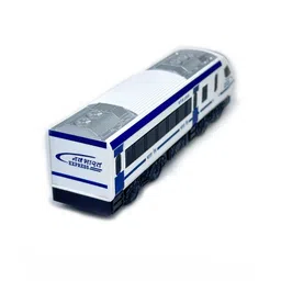 Centy Nav Bharat Blue Express Pull Back Toy Train - White & Blue image 5