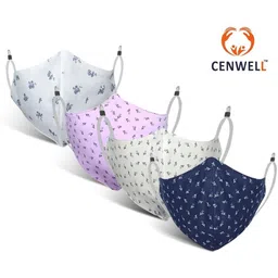 cenwell 100% Soft Cotton Mask with Nose Pin Fashionable Protective Fabric Anti-Pollution Mask for Men , Women , Kids , Teens ,Girls with Ear Saver Strap & Adjustable Ear loops M-P-4 Cloth Mask With Melt Blown Fabric Layer-picture-14