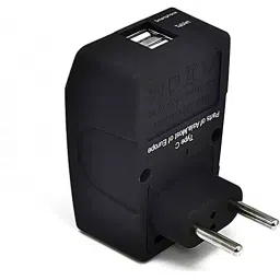 Ceptics 2 USB Europe Travel Adapter 4 in 1 Power Plug (Type C) Universal Socket GP4-9C (Does Not Convert Voltage)-picture-38