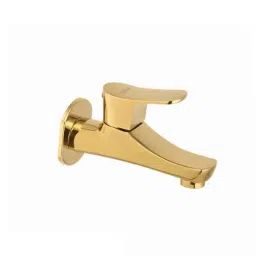 Cera Perla Metal Single Lever Wall Mount Bib Cock with Wall Flange &a; Aerator, F1012151FG-picture-18