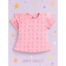 CERABI Girls Printed Cap Sleeves Pure Cotton Top-picture-33