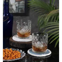 ceradeco 220 ml Transparent Glass (Set of 6) Whiskey Glass-picture-28