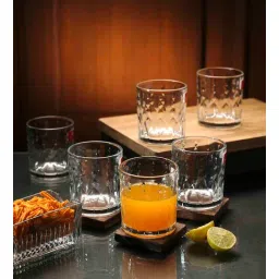 ceradeco Rain Droped 220Ml Transparent Glass (Set Of 6 ) Coffee Mug-picture-38