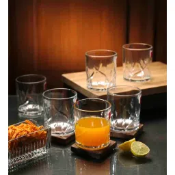 ceradeco Triangle Cut 220Ml Transparent Glass (Set Of 6 ) Every Day Glasses-picture-30