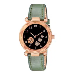 CERO Unisex Printed Dial & Leather Straps Analogue Multi Function Watch FBF223-Green-picture-28