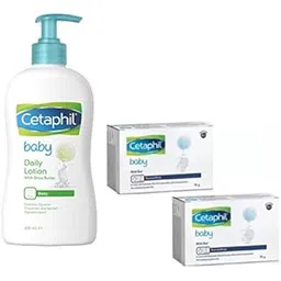 Cetaphil Baby Daily Lotion, 400ml and Baby Mild Bar 75g (Pack of 2) - Combo, White-picture-20