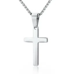 Jesus Christ Cross Christian Pendant Classic Silver Finish for Men & Women Silver Silver Pendant-image-46