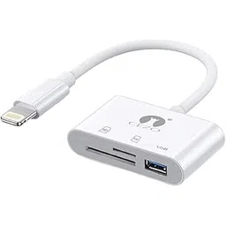 CEZO MFI Certified Lightning to USB Camera Adapter with Lightning to SD Card Reader Lightning TF Memory Card Reader Adapter 3 in 1 Adapter Compatible with iPhone, iPhone to USB Adapter Plug and Play-image-44