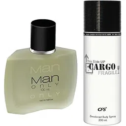 CFS Man Only Black EDP Long Lasting Perfume & Cargo White Deodorant Body Spray-picture-12