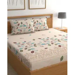 cg homes 150 TC Floral Print Double Bedsheet with Pillow Covers-picture-38