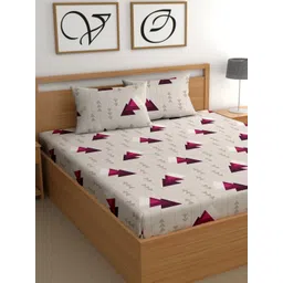 CG HOMES Grey 210 TC King Bedsheet with 2 Pillow Covers-picture-40