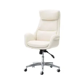 CHAIRTECH High Back Maharaja Office Chair Leatherette White for Office & Professional Use-picture-10