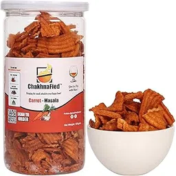 ChakhnaFied Crispy Carrot - Masala Chips | High Fiber & Protein Evening Snacks | Healthy & Tasty Guilt-Free Traditional Snacks | Perfect For Gifting Also | 130g Each, Pack Of 3-picture-15