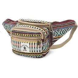 CHAMBYAL Functional Hemp Waist Bag Organic Hip Pouch with Storage Pockets Utility Hemp Hip Bag for Men Functional Multi-Pocket Design-picture-19