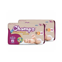 Champs High Absorbent Diaper Pants Small Size Pack of 2 - 84 Pieces-picture-26