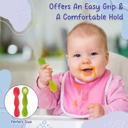 chanak Silicone Baby Spoons, Baby Traning Spoon for Infant Boys & Girls (Pack of 10) - Silicon image 4