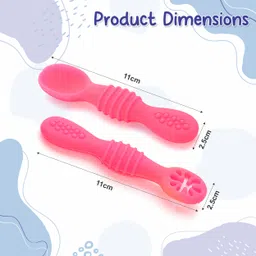 chanak Silicone Baby Spoons, Baby Traning Spoon for Infant Boys & Girls (Pack of 10) - Silicon image 2