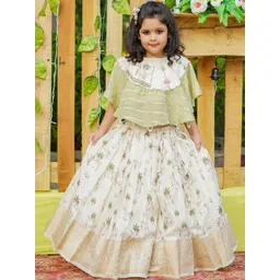 Chanda Mama Girls Embroidered Thread Work Ready to Wear Lehenga & Blouse With Dupatta-picture-25