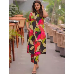 Chandbaali Women Printed Regular Pure Cotton Kurta with Trousers-picture-40