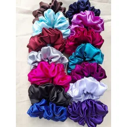CHANDERKASH Set of 12 Satin Scrunchies-picture-23