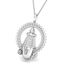 chandrika tirupati Balaji Gold and Rhodium Plated Alloy God Pendant for Men & Women Made with Cubic Zirconia-picture-26