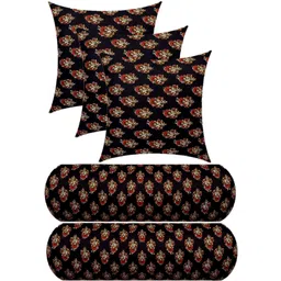 changers 3 Cushion And 2 Microfibre Floral Bolster Pack of 5-picture-26