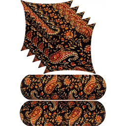 changers Combo Set Of 5 Cushion And 2 Microfibre Floral Bolster Pack of 7-picture-31
