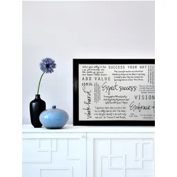 Chaque Decor Black 1 Piece Wood Abstract Wall Paintings-picture-42