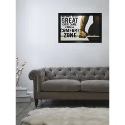 Chaque Decor Black & Off White 1 Piece Wood Abstract Wall Paintings image 1