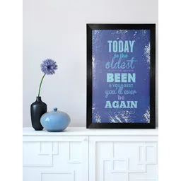 Chaque Decor Blue 1 Piece Wood Abstract Wall Paintings-picture-20