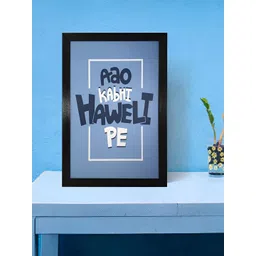 Chaque Decor Blue & White 1 Piece Wood Abstract Wall Paintings-picture-41