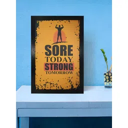 Chaque Decor Orange & Black 1 Piece Wood Abstract Wall Paintings-picture-27