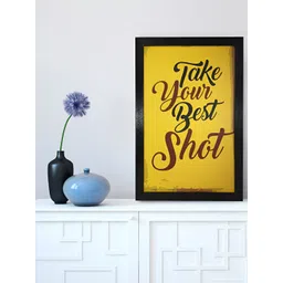 Chaque Decor Yellow & Brown 1 Piece Wood Abstract Wall Paintings-picture-26