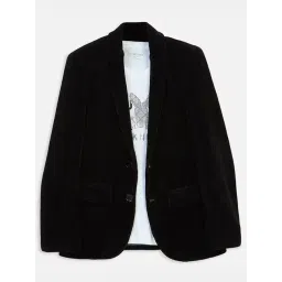 Charchit Boys Black Cotton Comfort Fit Blazer with Shirt-picture-46