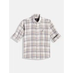 CHARCHIT Boys Comfort Tartan Checked Pure Cotton Casual Shirt-picture-23