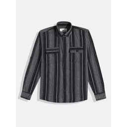 CHARCHIT Boys Comfort Vertical Striped Cotton Casual Shirt-picture-22