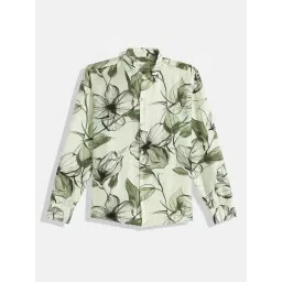 Charchit Boys Cream Cotton Printed Comfort Fit Shirt-picture-41