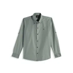 Charchit Boys Green Comfort Fit Shirt-picture-12