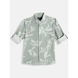 CHARCHIT Boys Green Cotton Printed Shirt-picture-13