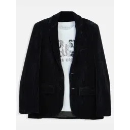 Charchit Boys Navy Cotton Comfort Fit Blazer with Shirt-picture-19