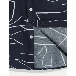 CHARCHIT Boys Navy Cotton Printed Shirt image 3