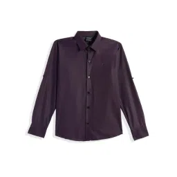 Charchit Boys Purple Comfort Fit Shirt-picture-27