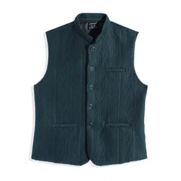 CHARCHIT Boys Textured Brocade Pure Cotton Nehru Jacket-picture-34