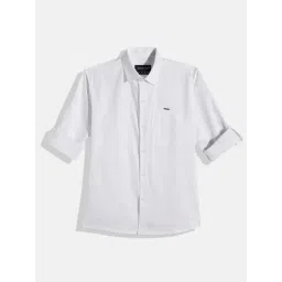 CHARCHIT Boys White Cotton Solid Shirt-picture-27