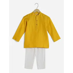 charkhee Boys Regular Chanderi Silk Kurta with Pyjamas-picture-19