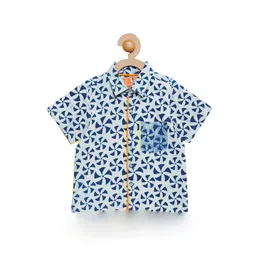 charkhee Boys Smart Opaque Floral Printed Cotton Semiformal Shirt-picture-31