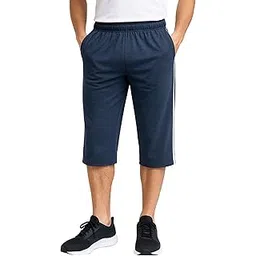 charlie Cotton 3/4th Pants for Men with Deep Side Zipped Pocket | Capri Pants for Men Summer Casual Long Shorts | Gym, Travel, Nightwear, Sportswear & Outdoor Capris-picture-15