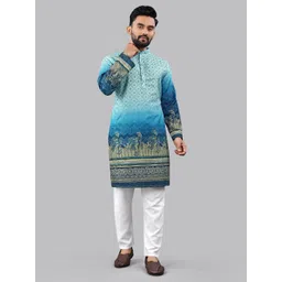 CHARLOTTE GRACIOUS Floral Printed Sequinned Indie Prints Kurta-picture-14